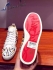 Christian Louboutin white and Multicolor Louis Spikes Calfskin Hightop Sneaker